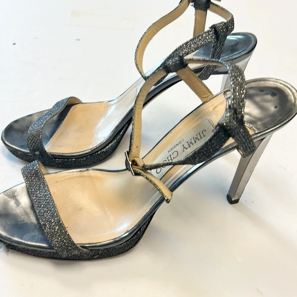 Jimmy Choo metallic heels